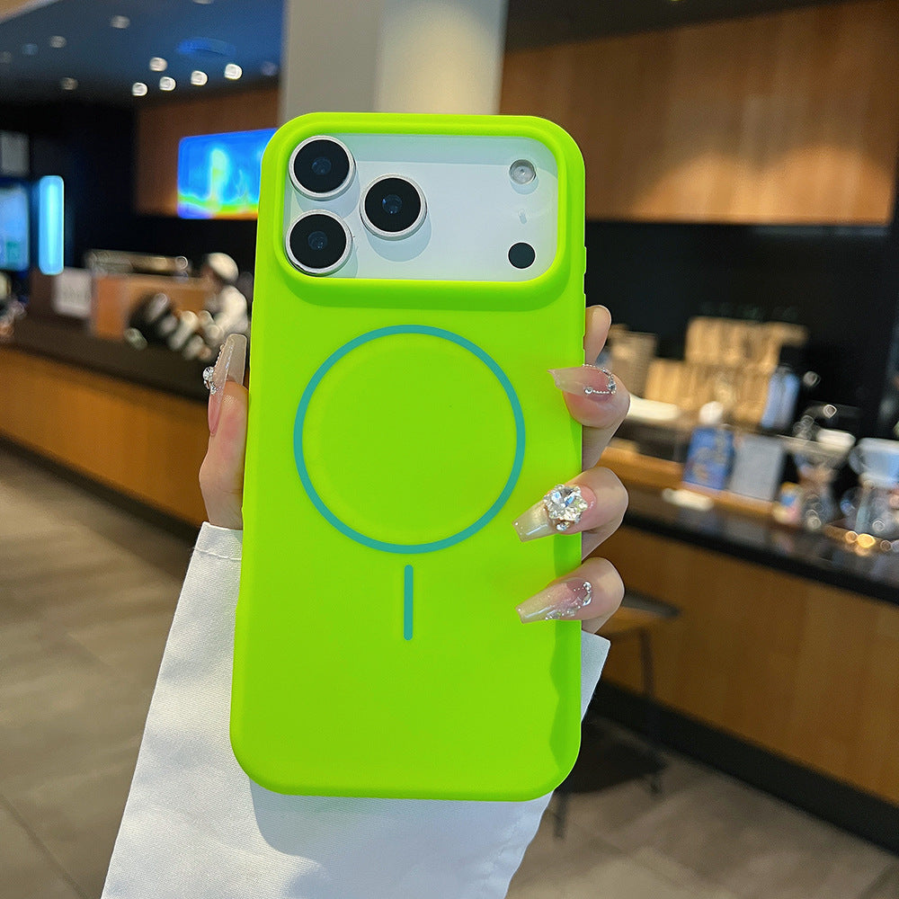 Large Hole Fine Circle Silicone Magnetic Phone Case