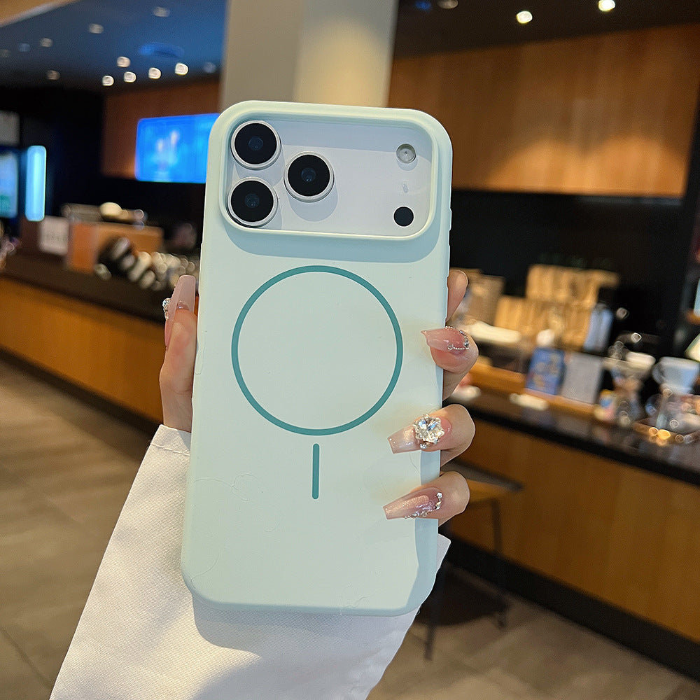 Large Hole Fine Circle Silicone Magnetic Phone Case