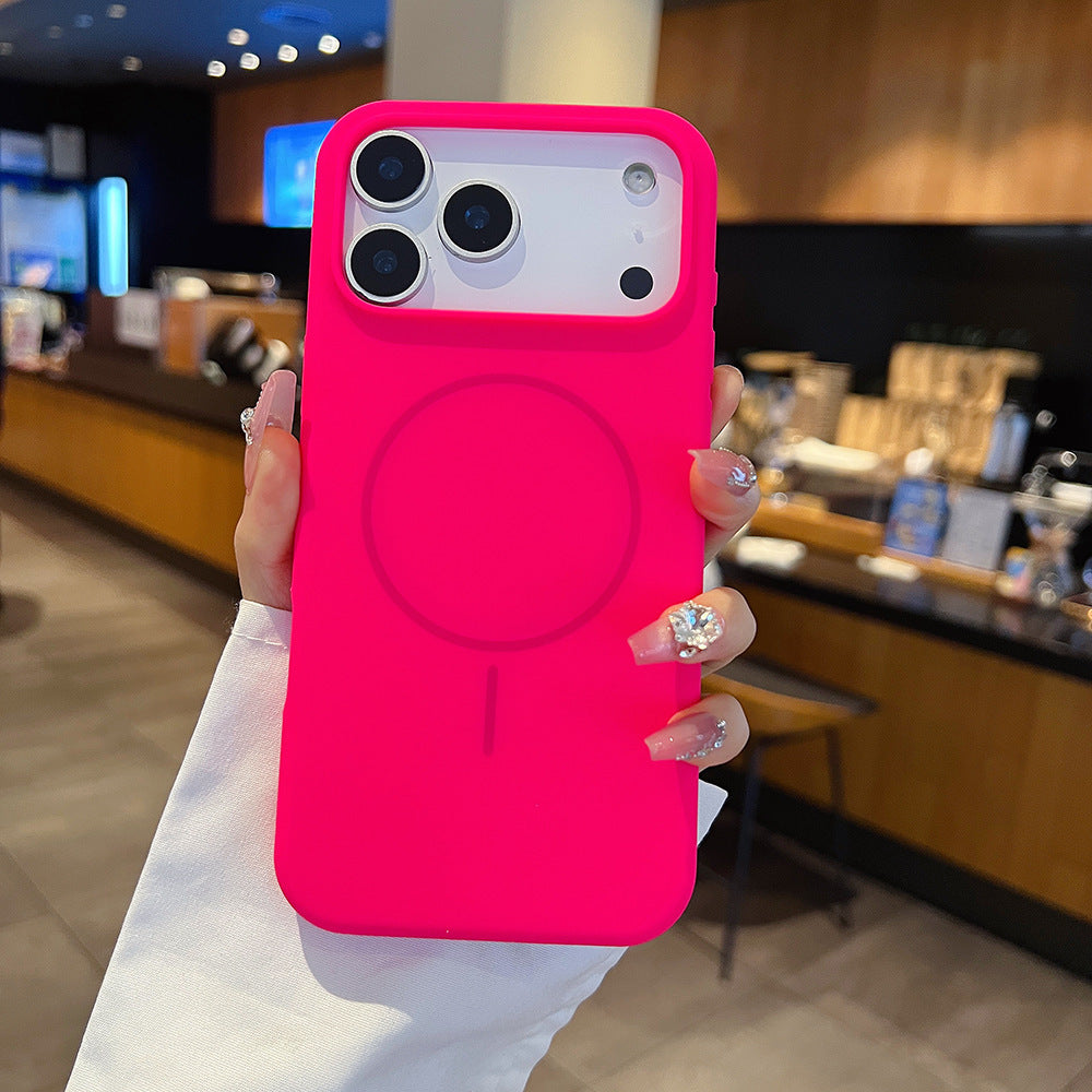 Large Hole Fine Circle Silicone Magnetic Phone Case