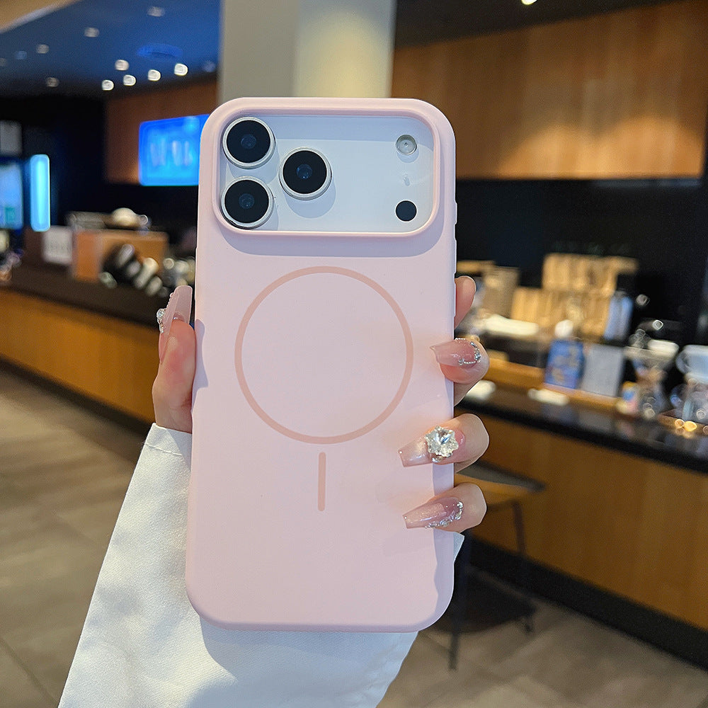 Large Hole Fine Circle Silicone Magnetic Phone Case