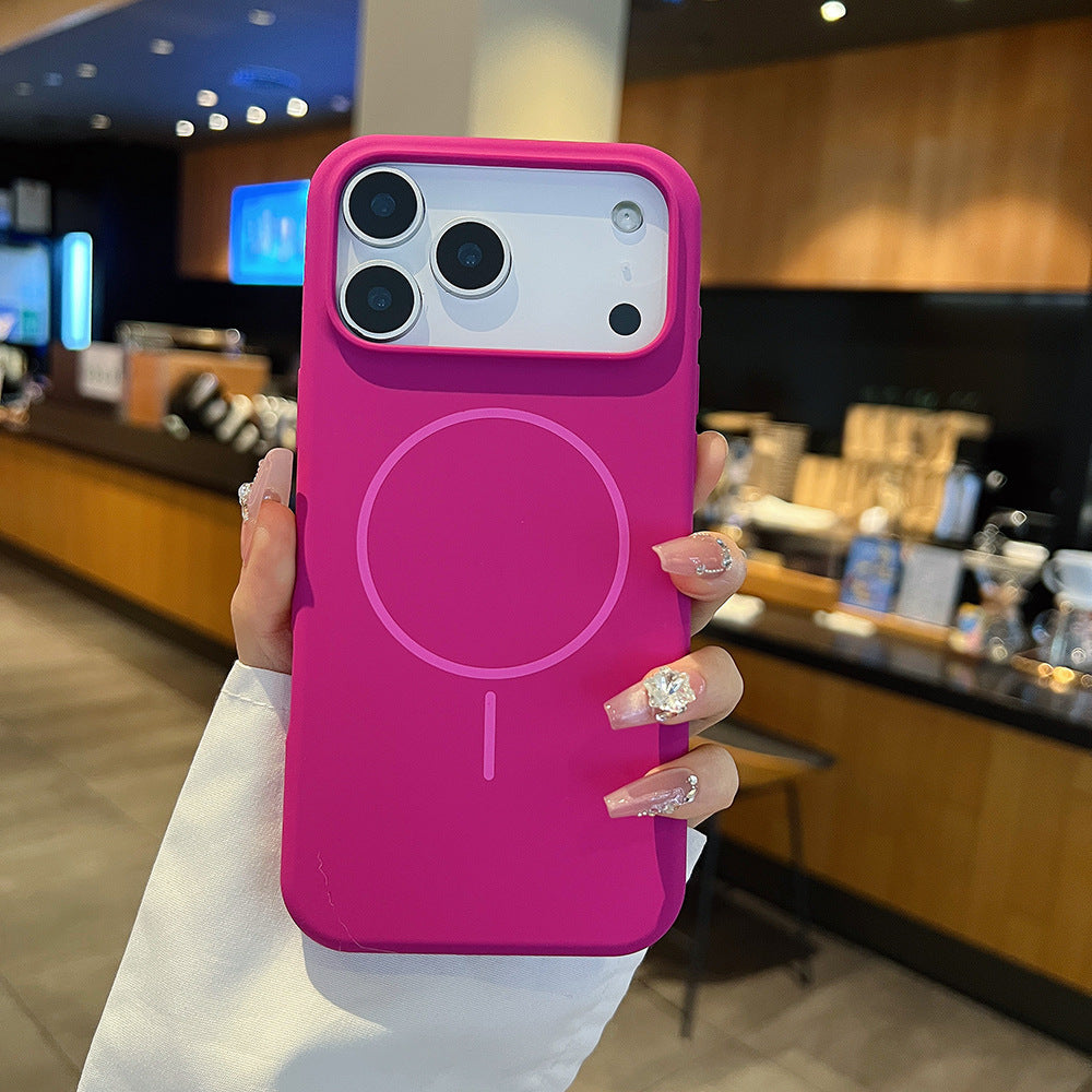 Large Hole Fine Circle Silicone Magnetic Phone Case